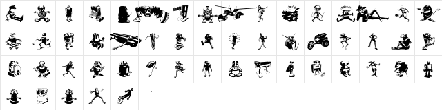 HumanFollowUps Regular  glyph index