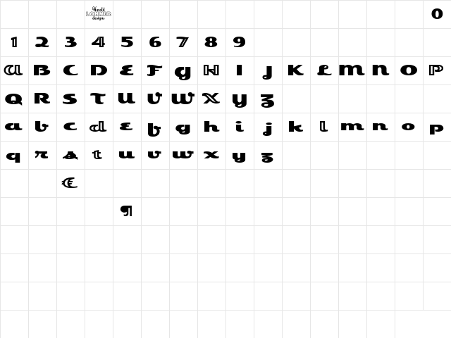 Esquivel Trial  glyph index