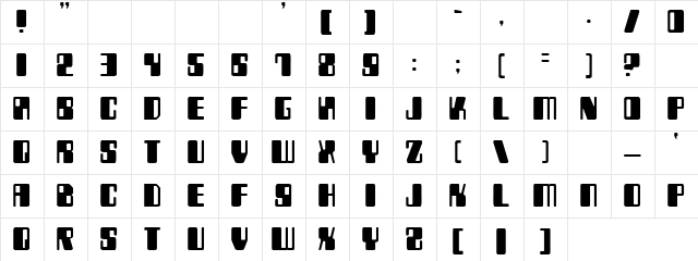 Magnet Regular  glyph index