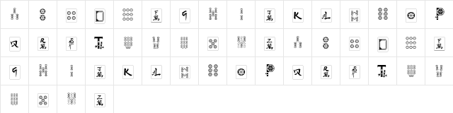 Hi Mahjong Regular  glyph index