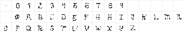 MANIC Regular  glyph index