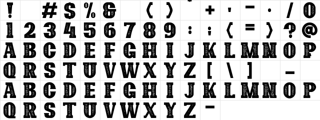 Bonaro Stamp Demo Stamp  glyph index