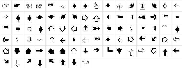 GeneralSymbols P01  glyph index