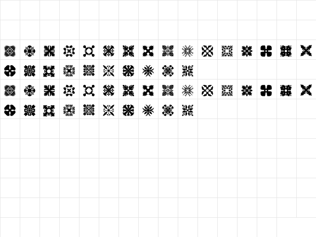 Hawaiian Quilt3 Regular  glyph index