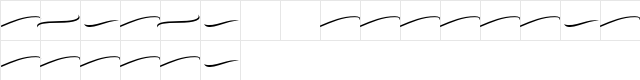 Bodytrack Swashes  glyph index
