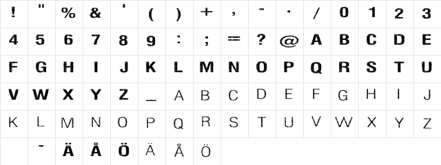 Silent Hell of Cheryl Extended Regular  glyph index
