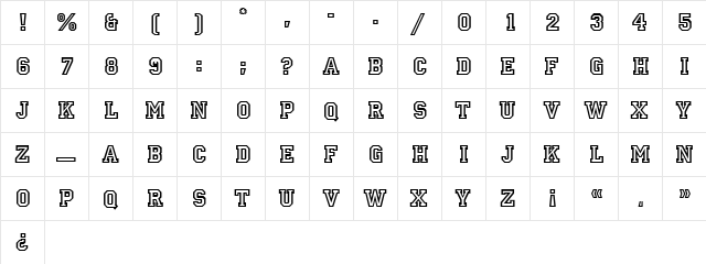 PT Letter Sweater Normal  glyph index
