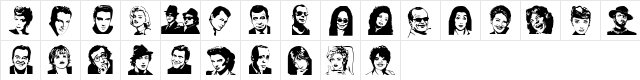 Famous Folks Regular  glyph index