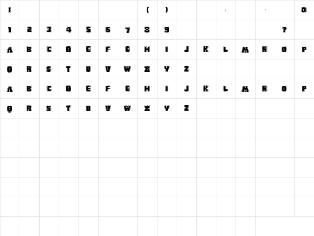 Baby Eskimo Kisses Black Black  glyph index