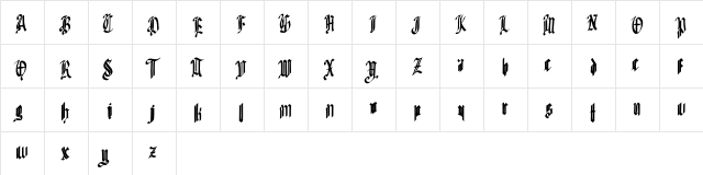 Dagose FREE Regular  glyph index