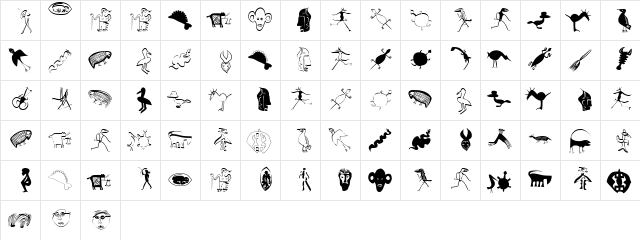 Africaans Regular  glyph index