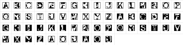 PixCaps Regular  glyph index