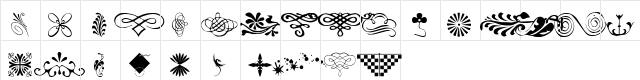 wmdesigns1 Regular  glyph index