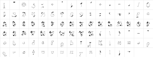 SA-Heart Strings Regular  glyph index