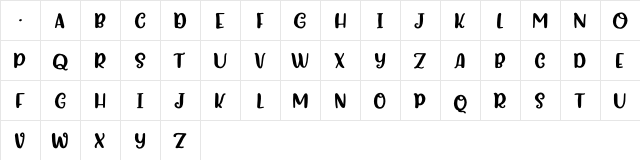 Love At First Sight Sans Regular  glyph index