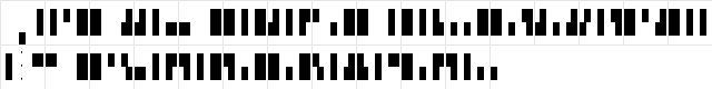 00ne Bargraphs 2x5 Regular  glyph index