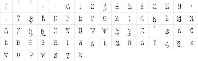 Bad Acid Medium  glyph index