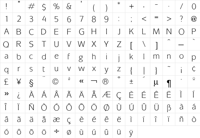 Mixage Book  glyph index