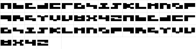 3x3 Regular  glyph index