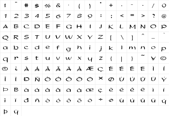 FZ HAND 21 EX Normal  glyph index