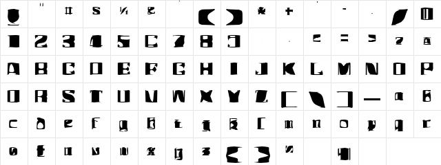 FatText Regular  glyph index