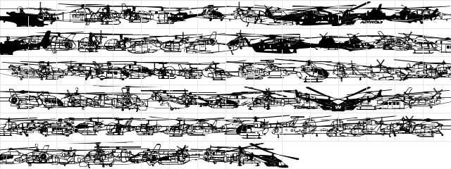 Hello Copters 2 Regular  glyph index