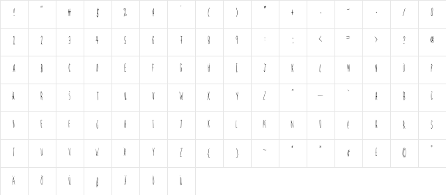 Firefly Medium  glyph index