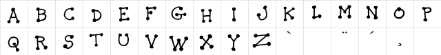 The Idiot Regular  glyph index