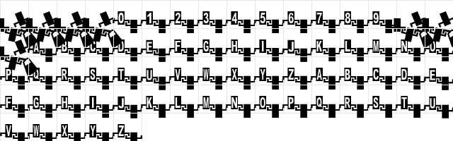 Zipper Regular  glyph index