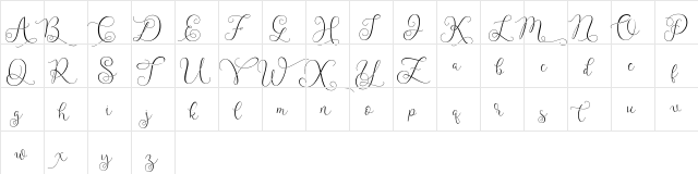 Vaelarmoster Regular  glyph index