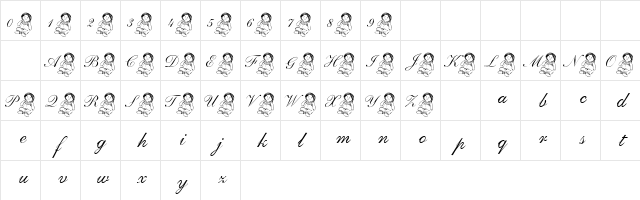 101! Ashleigh's Other Dolly Regular  glyph index