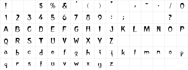 Jain Fonda Regular  glyph index