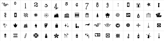 BaileywickHappyGramsJF Medium  glyph index
