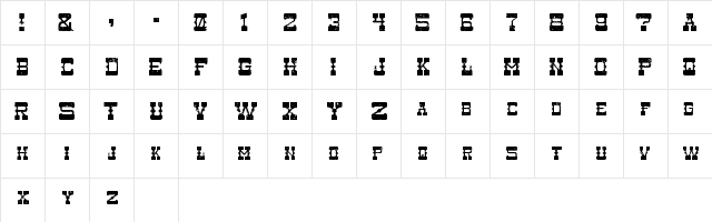 Soiled Doves Regular  glyph index