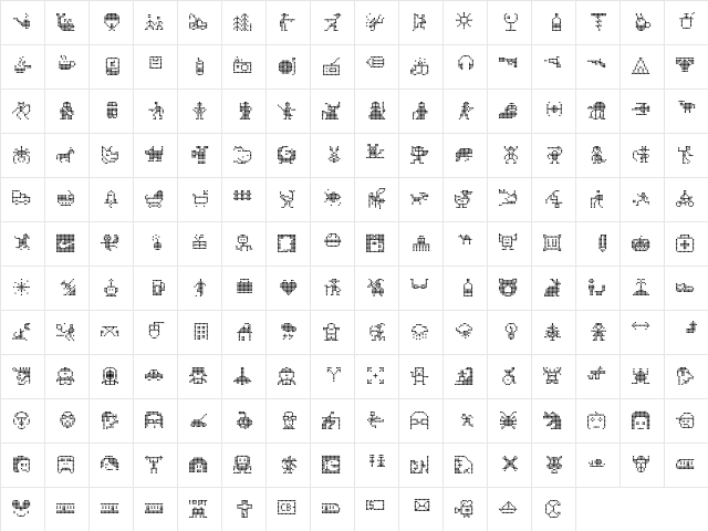 Signotek Regular  glyph index