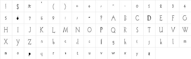 Lilith-LightHC Regular  glyph index