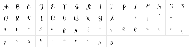 Deliciously Regular Regular  glyph index