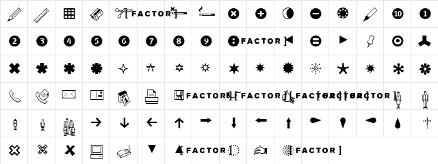 FFDingbests Regular  glyph index