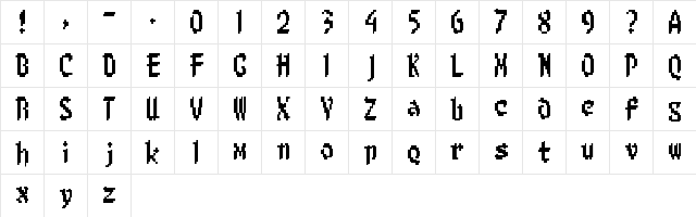 8-bit Limit BRK Regular  glyph index