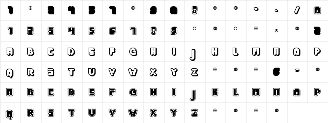 Jabbie Junior Regular  glyph index