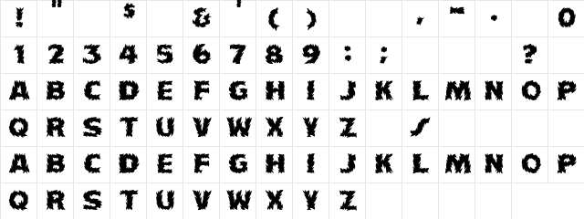Mogli Regular  glyph index