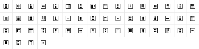 Mouvman Regular  glyph index