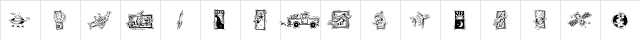 GE Deco Traveler Regular  glyph index