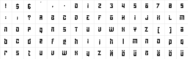 Lampoon Regular  glyph index