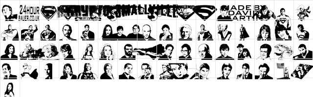 Superman Last son of Krypton Super  glyph index