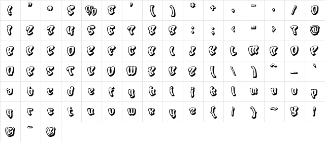 Charamel Shadow  glyph index