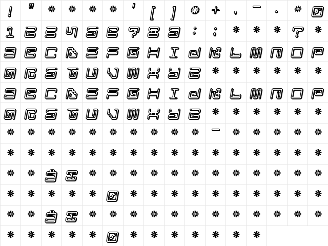 Iron Lounge Smart Dot 2 Regular  glyph index