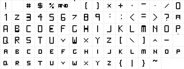 Hellow World Regular  glyph index