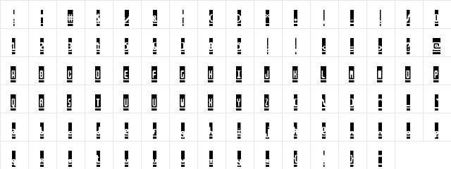 ARONDIE BLANC/NOIRE/MAJ MIN SOULIGNER Regular  glyph index