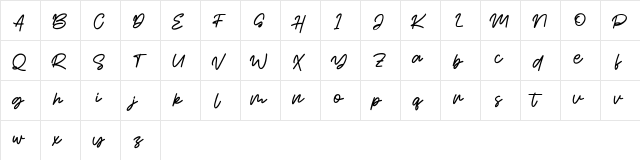 Heartales Free Regular  glyph index